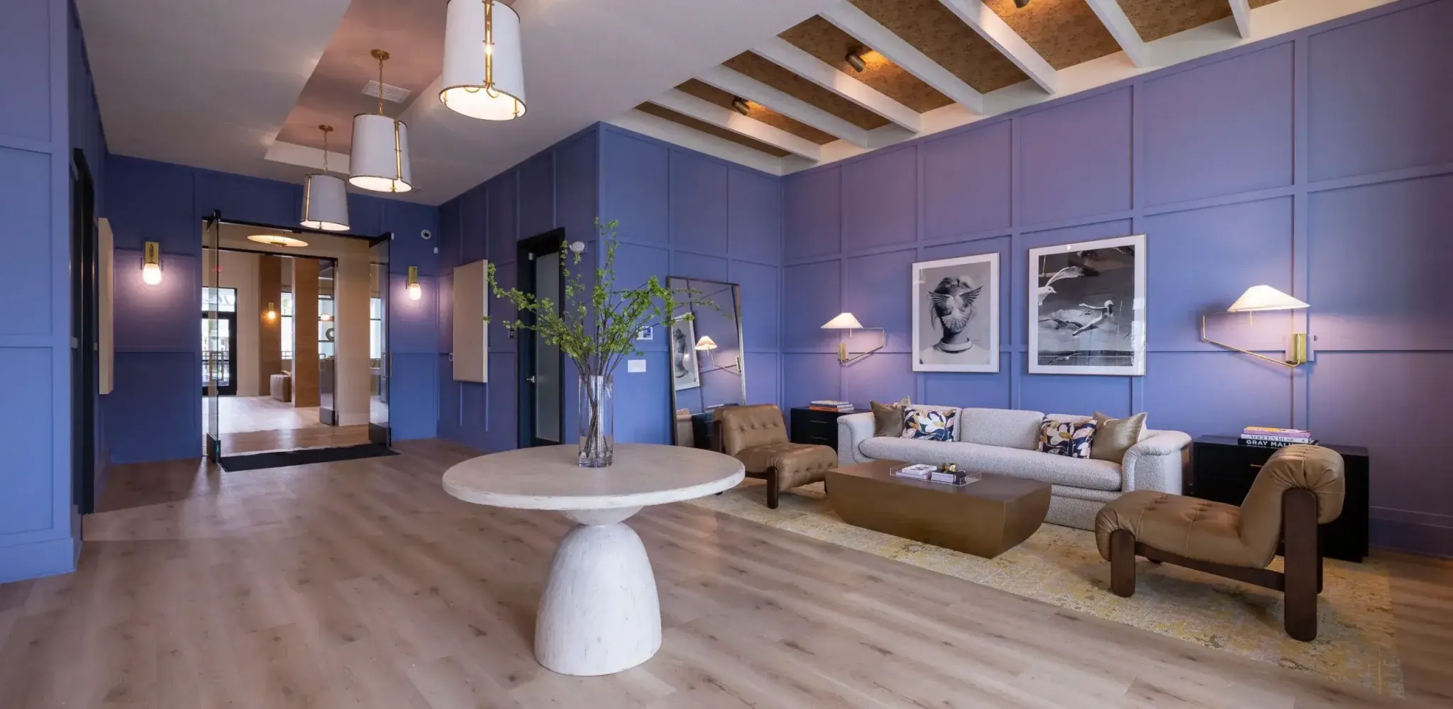 Holly Ridgeresident clubhouse amenity with seating area and beautiful finishes